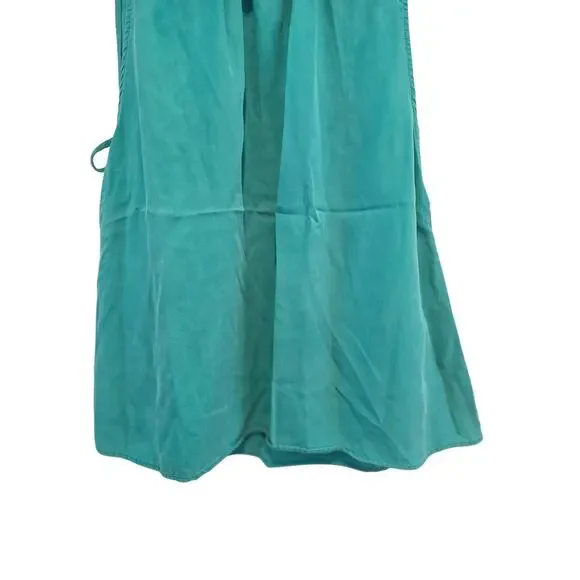 Free People Teal Sleeveless Top Size M Preloved - Picture 4 of 11
